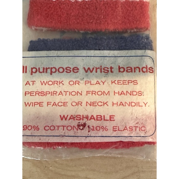 Vintage Sport Craft White Athletic Wristbands New One Pair USA - Picture 6 of 6